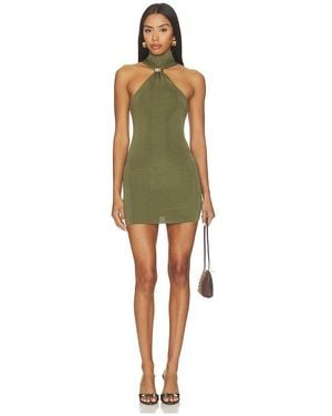 Lovers + Friends Gennifer Ruched Neck Dress - Green