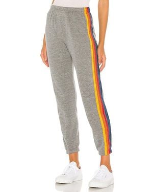 Aviator Nation 5 Stripe Joggers - Grey