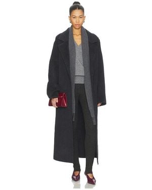 SER.O.YA Abrigo Lana Lyli En Color Charcoal Talla (También En M, S) - Negro