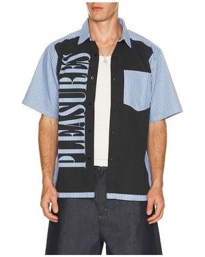 Pleasures Onyx Button Up Shirt - Blue