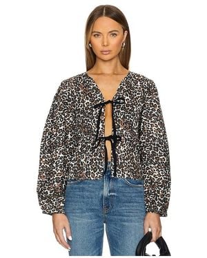 Free People X Revolve Printed Brunch Babe Top - Black