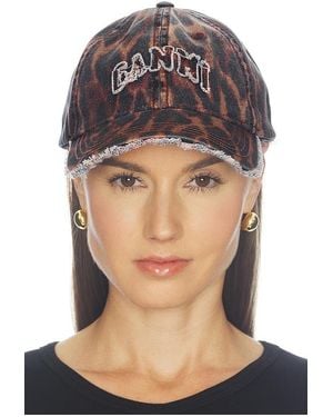 Ganni Printed Washed Cotton Oceliot Leopard - Multicolour
