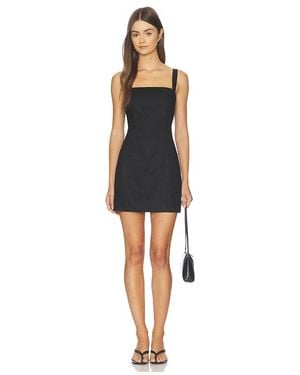 GOOD AMERICAN The Structured Linen Mini Dress - Black