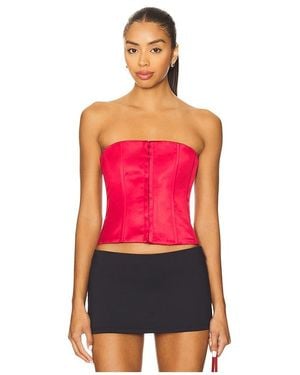 GUIZIO Satin Corset - Red
