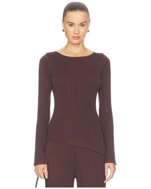 L'academie 'Academie Sibylla Rib Knit Top - Purple