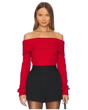 Bobi Off Shoulder Top - Red