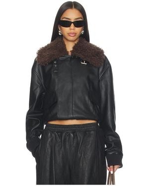 superdown Philomena Faux Leather Jacket - Black