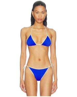 Leslie Amon Lucy Bikini Top - Blue