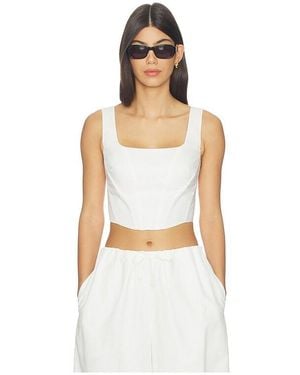 Jonathan Simkhai Clio Cotton Bustier Top - White