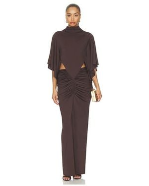 Shona Joy Miro Cut Out Draped Maxi Dress - Multicolour
