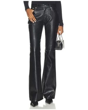 Rag & Bone Kinsley Faux Leather Low-Rise Bootcut Pant - Black