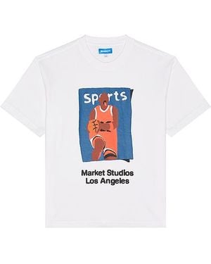 Market Illustrated Basketball Tシャツ - ホワイト