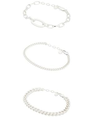 Ettika Chain Game Bracelet Set - White