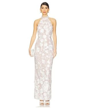 Bronx and Banco Jasmine Halterneck Maxi Dress - White