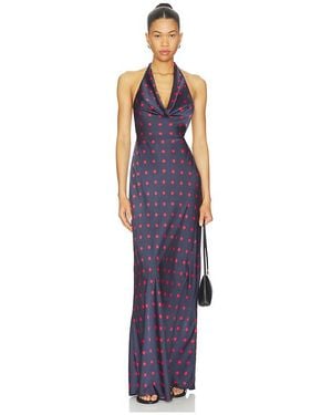 WeWoreWhat Cowl Halter Maxi Dress - Blue