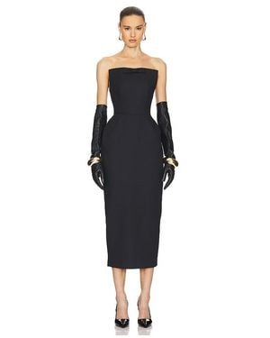 Helsa Bow-Accented S-Curve Dress - Black