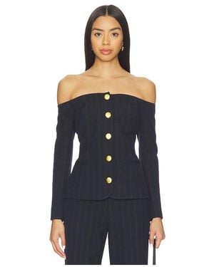 L'Agence Alice Off Shoulder Blazer - Blue