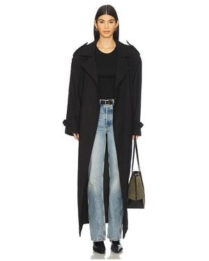 MOTHER OF ALL Brooklyn Long Trench Coat - Black