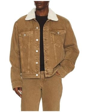 PAIGE Erickson Jacket With Sherpa Collar - Brown
