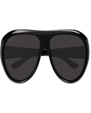 Gucci Sonnenbrille Round - Schwarz
