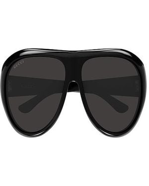 Gucci Sonnenbrille Round - Schwarz