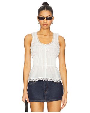 GUIZIO Lillie Pintuck Top - White