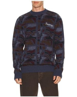 by Parra Repeat Ftp Booster Knitted Pullover - Blue