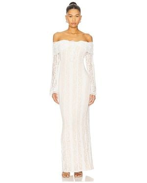 MORE TO COME Annabelle Off Shoulder Maxi - White
