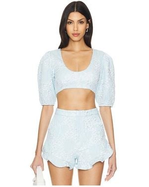 Camila Coelho Kahlo Crop Top - White