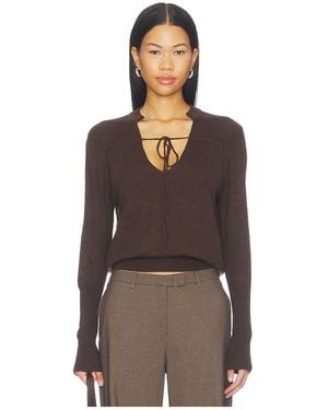 geel PULL JOSLYN en Chocolate - Marron