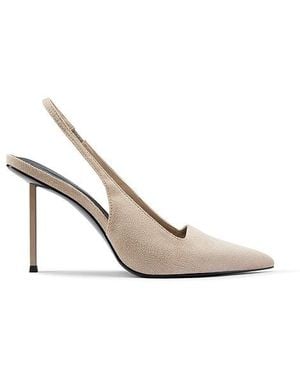 Femme LA G63 Suede Slingback Pump - White
