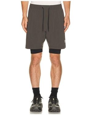 Reigning Champ 4-Way Stretch Nylon Combo Standard Training Short 7 - Grey