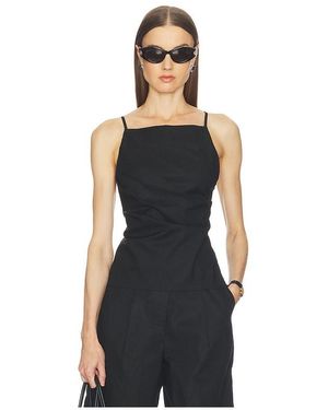 Lovers + Friends Linen Pamela Top - Black