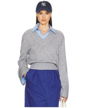 Helsa Jersey Cuello Pico Talena En Color Gris Talla En - Blanco