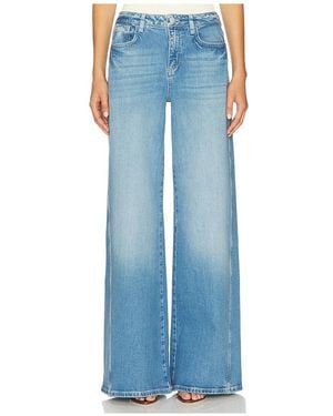 L'Agence Beau High Rise T Seam Wide Leg - Blue