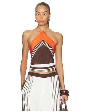 SIR. Destino Scarf Top - White