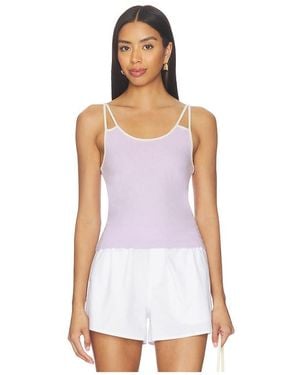 RE/DONE Contrast Spaghetti Tank Top - White