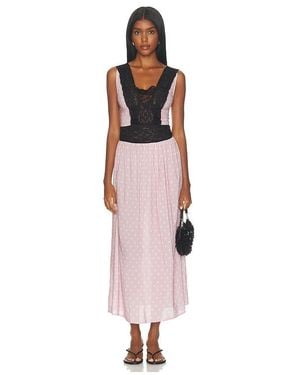 WeWoreWhat Lace Trim Maxi Dress - Multicolor