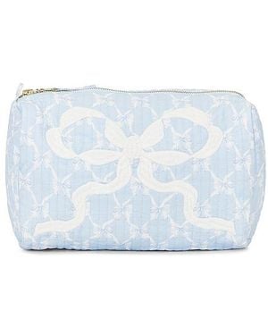 LoveShackFancy Octavia Pouch With Bow - Blue