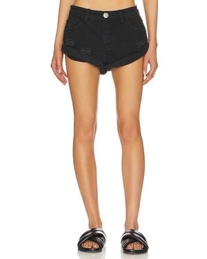One Teaspoon Bandit Low Waist Denim Short - Black