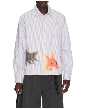 VANDY THE PINK Goldfish Button Down Shirt - White