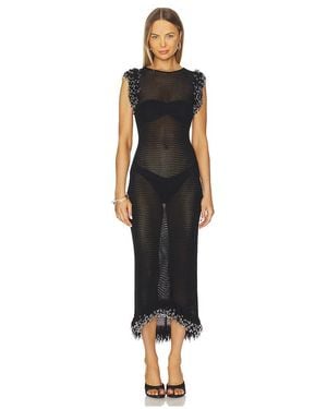 Paris Georgia Basics Fringe Dress - Black