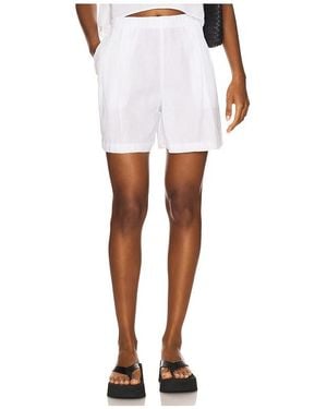 James Perse Elastische Shorts Aus Leichtem Leinen - Weiß