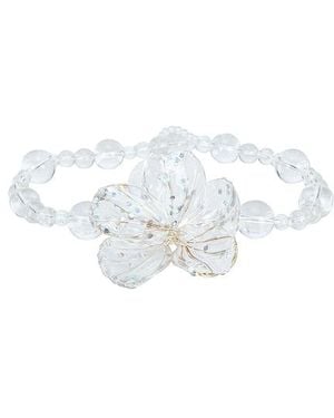 SUSAN FANG Resin Flower Choker - White
