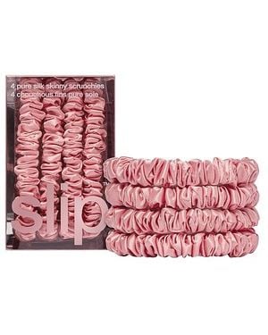 Slip Skinny Scrunchies Set Of 4 - Red