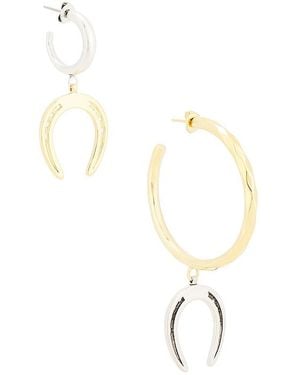 Isabel Marant Pendientes Largos Asymmetric En Color Plateado Metálico Talla - Multicolor