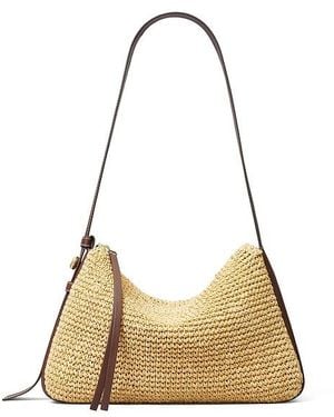 Tory Burch Romy Straw Shoulder Bag - Natural