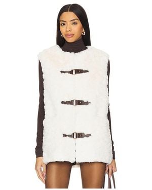 Unreal Fur Faux Fur Dandy Vest - White