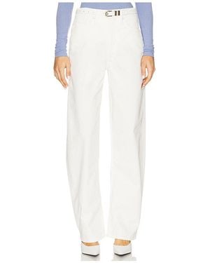 GOOD AMERICAN Twill Good Barrel Pant - White