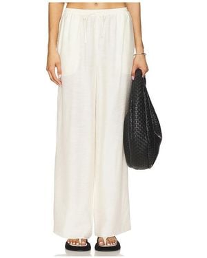 Onia Textured Gauze Wide Leg Pant - White